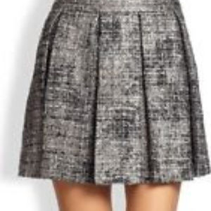 Alice + Olivia Silver Tweed Mini Skirt - Size 6